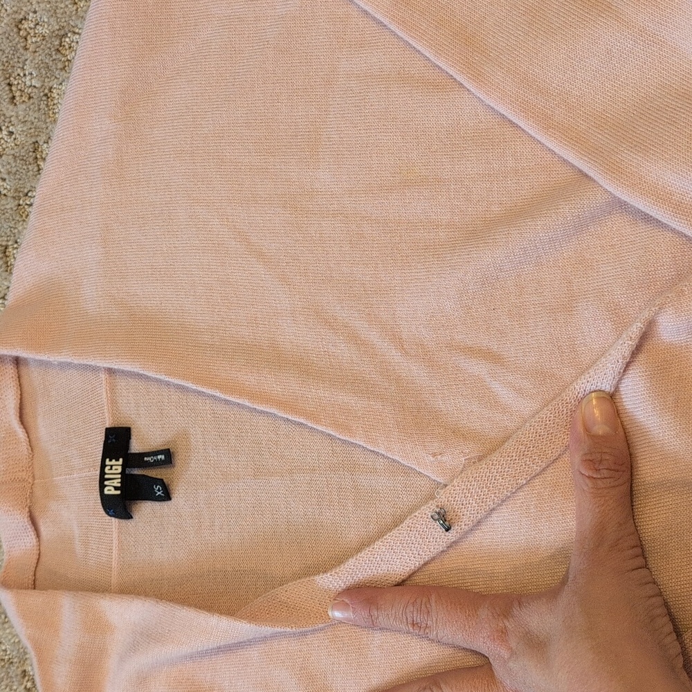 Paige Cashmere Light Pink Keslee Sweater - Picture 8 of 8